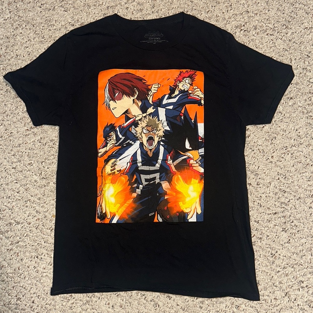 My Hero Academia funimation anime men’s medium or unisex black t-shirt